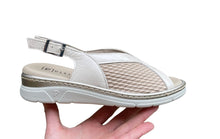 Afbeelding in Gallery-weergave laden, PITILLOS DAMES SANDAAL MET SLEEHAKJE ELASTISCH CREMA
