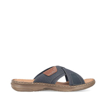 Afbeelding in Gallery-weergave laden, RIEKER HEREN SLIPPER OPEN TEEN BLAUW

