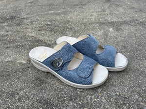 FIDELIO SLIPPER UITNEEMBAAR VOETBED BLAUW H-WIJDTE