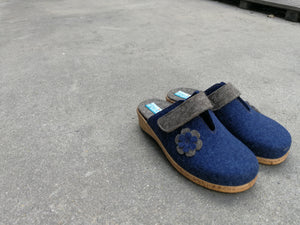 FIDELIO PANTOFFELS BLAUW UITNEEMBAAR VOETBED