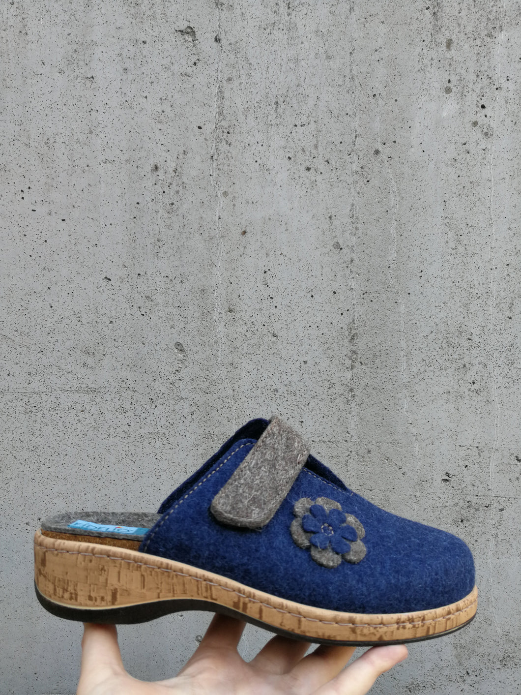 FIDELIO PANTOFFELS BLAUW UITNEEMBAAR VOETBED