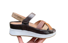 Afbeelding in Gallery-weergave laden, PIESANTO SANDAAL MET UITNEEMBAAR VOETBED GEVLOCHTEN MULTI
