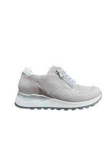 WALDLAUFER SNEAKER H-BREEDTE MET UITNEEMBAAR VOETBED BEIGE