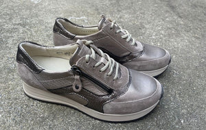 WALDLAUFER SNEAKER MET UITNEEMBAAR VOETBED H WIJDTE BRONS