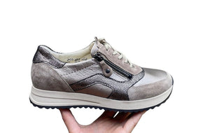 WALDLAUFER SNEAKER MET UITNEEMBAAR VOETBED H WIJDTE BRONS