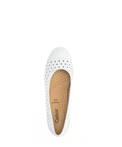 GABOR BALLERINA MET GAATJES WIT