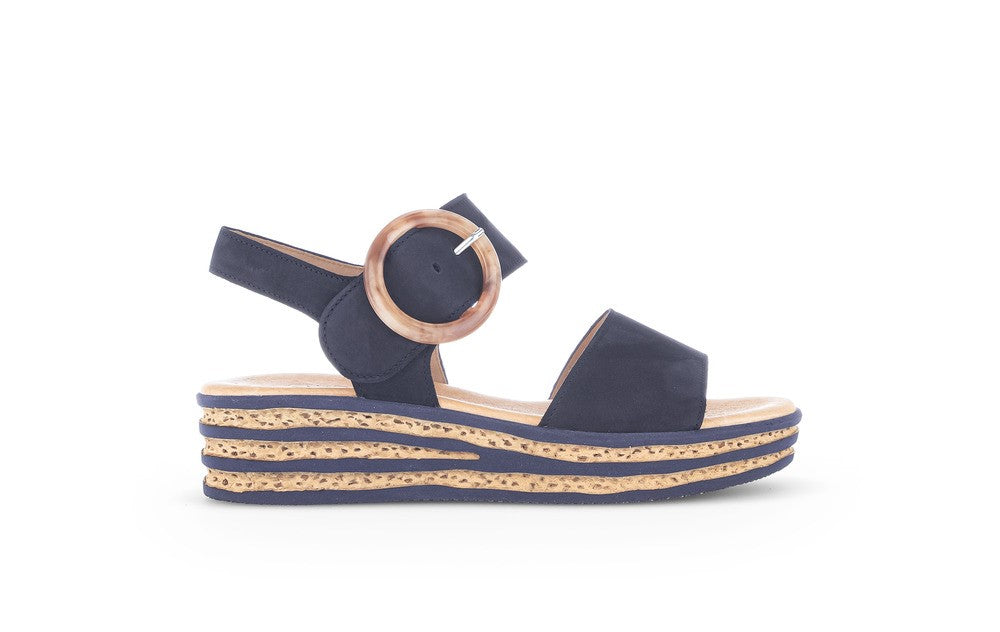GABOR SANDAAL MET GESP BLAUW