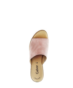 GABOR SLIPPER MET BLOKHAK ROZE
