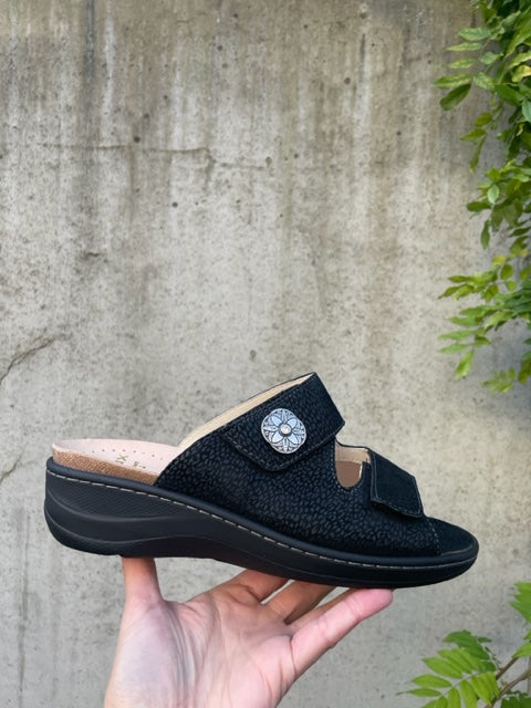 FIDELIO SLIPPERS ZWART J-WIJDTE