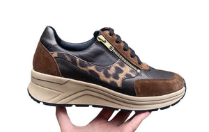 SOLIDUS SNEAKER MET UITNEEMBAAR VOETBED H BREEDTE BRUIN