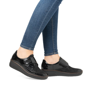 RIEKER DAMES MET VELCRO ZWART