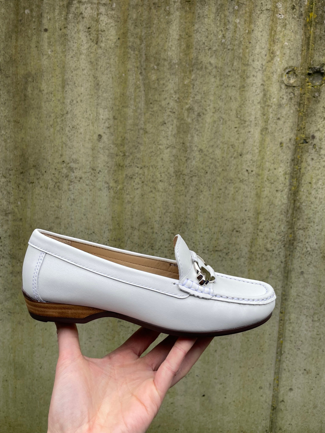 WIRTH DAMES MOCCASINMET UITNEEMBAAR VOETBED WIT