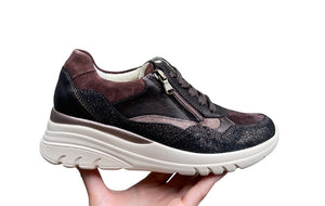 WALDLAUFER SNEAKER MET UITNEEMBAAR VOETBED H-WIJDTE BRONS