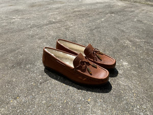 WIRTH MOCCASIN MET WOL COGNAC