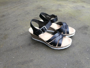 RIEKER SANDALEN MET SLEEHAK ZWART