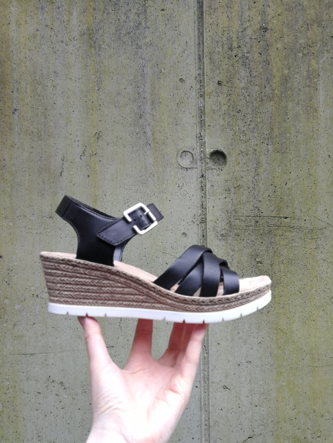 RIEKER SANDALEN MET SLEEHAK ZWART