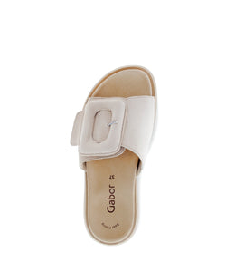 GABOR SLIPPER MET VOETBED ZOOL BEIGE