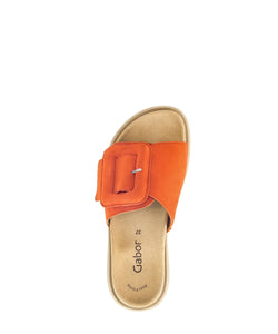 GABOR SLIPPER MET VOETBEDZOOL PUMPKIN