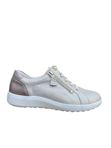 WALDLAUFER SNEAKER K-BREEDTE MET UITNEEMBAAR VOETBED PLATINO