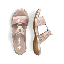 Afbeelding in Gallery-weergave laden, RIEKER DAMES SLIPPER MET KLEVERS BEIGE
