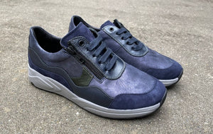 SOLIDUS DAMES SNEAKER MET UITNEEMBAAR VOETBED K WIJDTE BLAUW