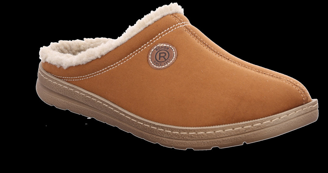 ROHDE HERENSLIPPER MET GESLOTEN TEEN EN WOL