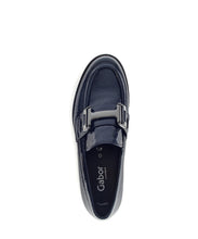 Afbeelding in Gallery-weergave laden, GABOR MOCCASIN MET GESP IN LAKLEDER BLAUW

