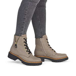 RIEKER DAMES BOTTINE MET VETERS BEIGE
