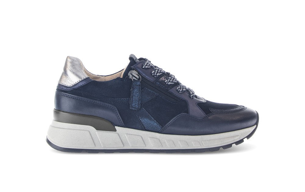 GABOR SNEAKER MET UITNEEMBAAR VOETBED H BREEDTE BLAUW
