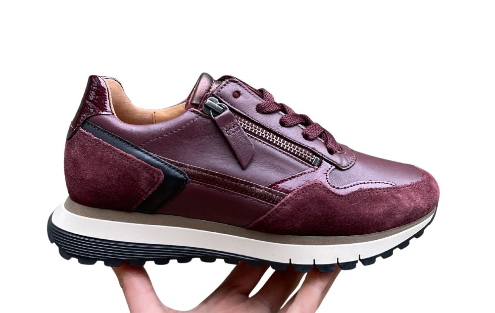 GABOR SNEAKER BORDEAUX UITNEEMBAAR VOETBED