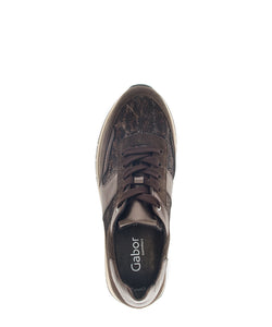 GABOR SNEAKER MET UITNEEMBAAR VOETBED BRONS