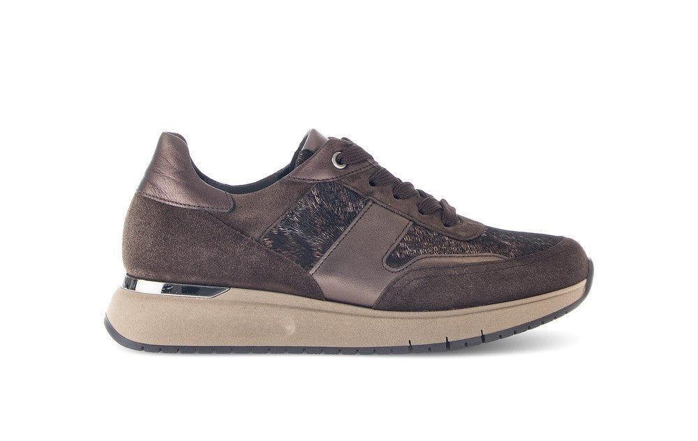 GABOR SNEAKER MET UITNEEMBAAR VOETBED BRONS