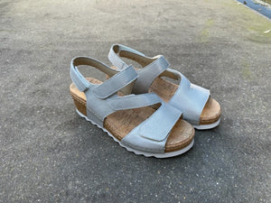 WALDLAUFER SANDALEN MET BLOK ZOOL ZILVER UITNEEMBAAR VOETBED