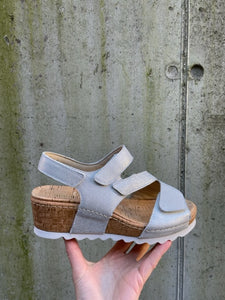 WALDLAUFER SANDALEN MET BLOK ZOOL ZILVER UITNEEMBAAR VOETBED