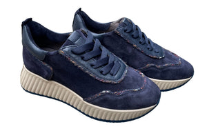 SOFTWAVES SNEAKER MET UITNEEMBAAR VOETBED BLAUW