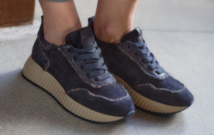 SOFTWAVES SNEAKER MET UITNEEMBAAR VOETBED BLAUW