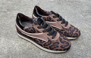 SOFTWAVES SNEAKER LEOPARD MET UITNEEMBAAR VOETBED
