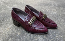 Afbeelding in Gallery-weergave laden, SOFTWAVES MOCASSIN MET HAK H BREEDTE CROCO GRANATA

