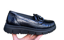 Afbeelding in Gallery-weergave laden, WALDLAUFER DAMES LOAFER MET UITNEEMBAAR VOETBEDH-WIJDTE BLAUW
