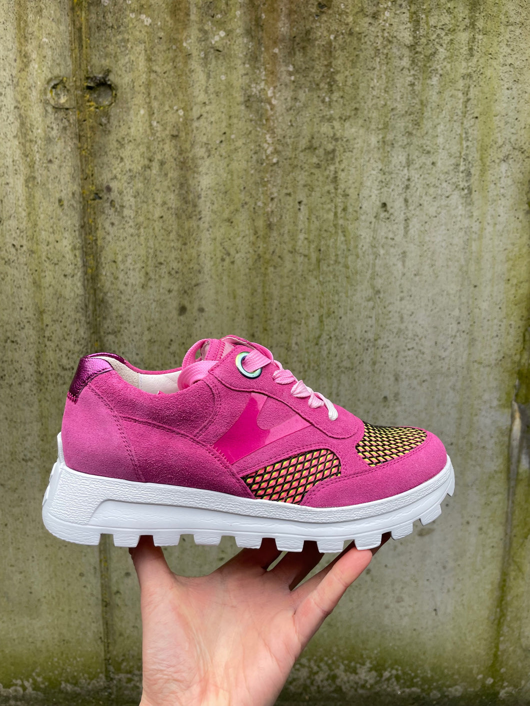 WALDLAUFER SNEAKERS MET UITNEEMBAAR VOETBED ROZE