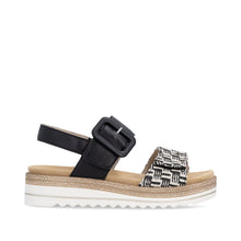 Afbeelding in Gallery-weergave laden, REMONTE SANDAAL MET KLEVERS EN UITNEEMBAAR VOETBED ZWART
