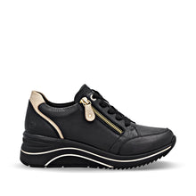 Afbeelding in Gallery-weergave laden, REMONTE SNEAKER MET UITNEEMBAAR VOETBED EN RITS ZWART
