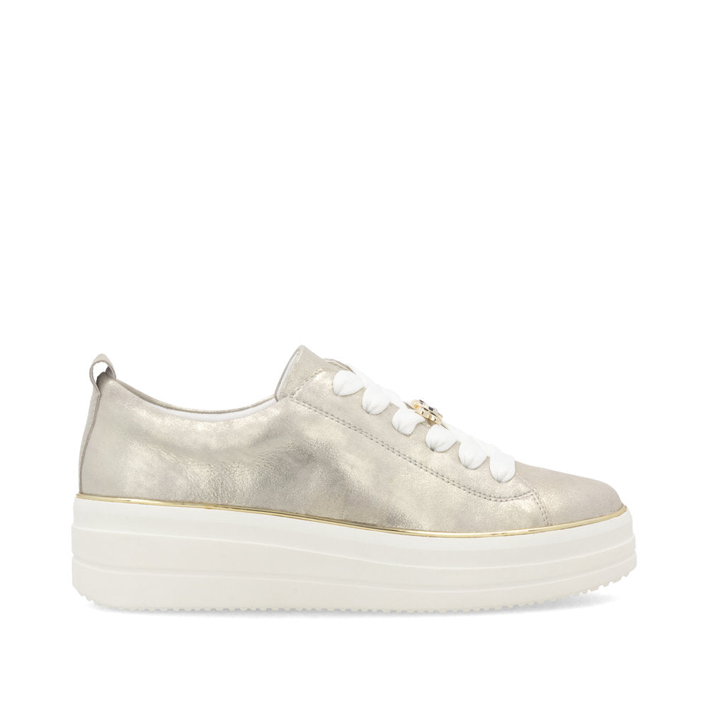 REMONTE SNEAKER MET UITNEEMBAAR VOETBED GOUD