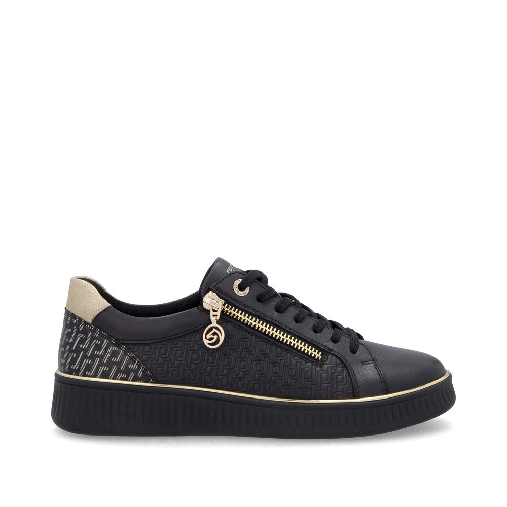 REMONTE SNEAKER MET UITNEEMBAAR VOETBED EN RITS ZWART