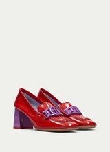 Afbeelding in Gallery-weergave laden, HISPANITAS LOAFER MET HAKJE ROOD

