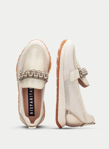 HISPANITAS MOCASSIN MET UITNEEMBAAR VOETBED LATTE CAVA