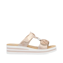 Afbeelding in Gallery-weergave laden, RIEKER DAMES SLIPPER MET KLEVERS ROZE
