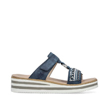 Afbeelding in Gallery-weergave laden, RIEKER DAMESSLIPPER MET KLEVERS BLAUW
