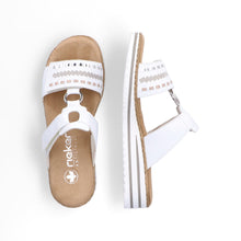 Afbeelding in Gallery-weergave laden, RIEKER DAMESSLIPPER MET KLEVERS WIT
