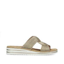 Afbeelding in Gallery-weergave laden, RIEKER SLIPPER MET DIKKE ZOOL GOUD
